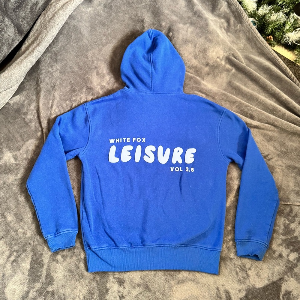 White Fox Leisure Series Oversized Cobalt Blue Hoodie